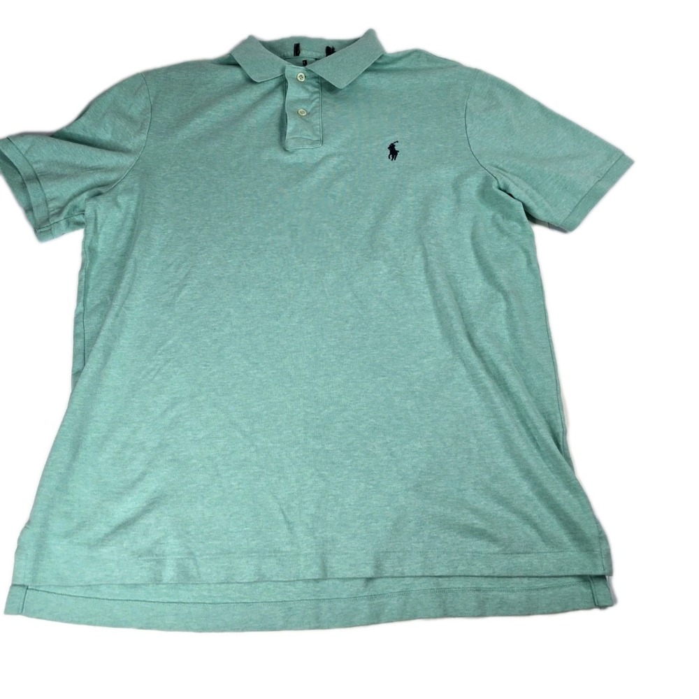 Ralph Lauren Polo Shirt Mens Large Green Pony Logo Golf Preppy Casual Adult